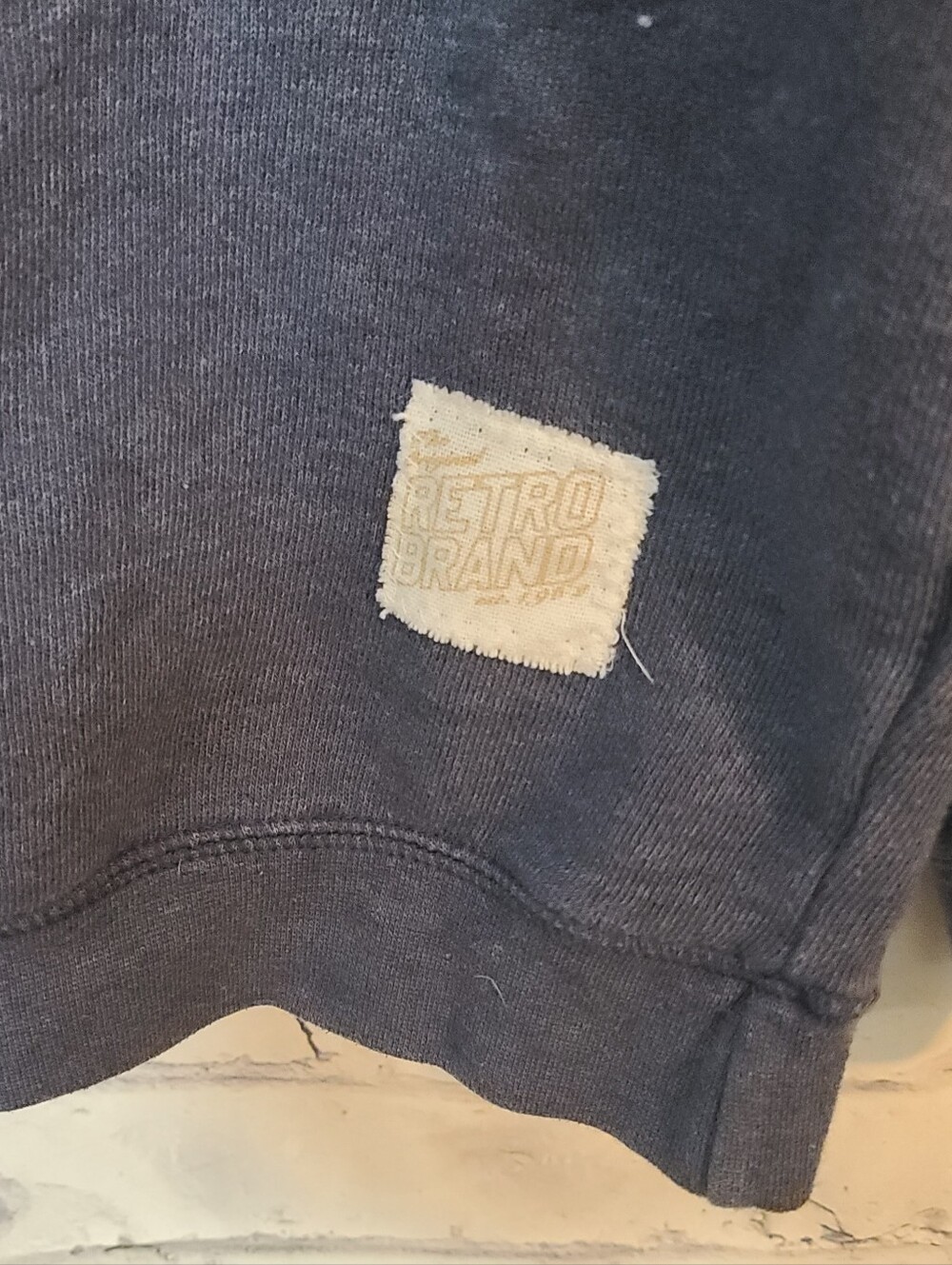 Retro Brand Detroit Blue Graphic Logo Crewneck Fleece Pullover Sweatshirt M - Picture 3 of 4